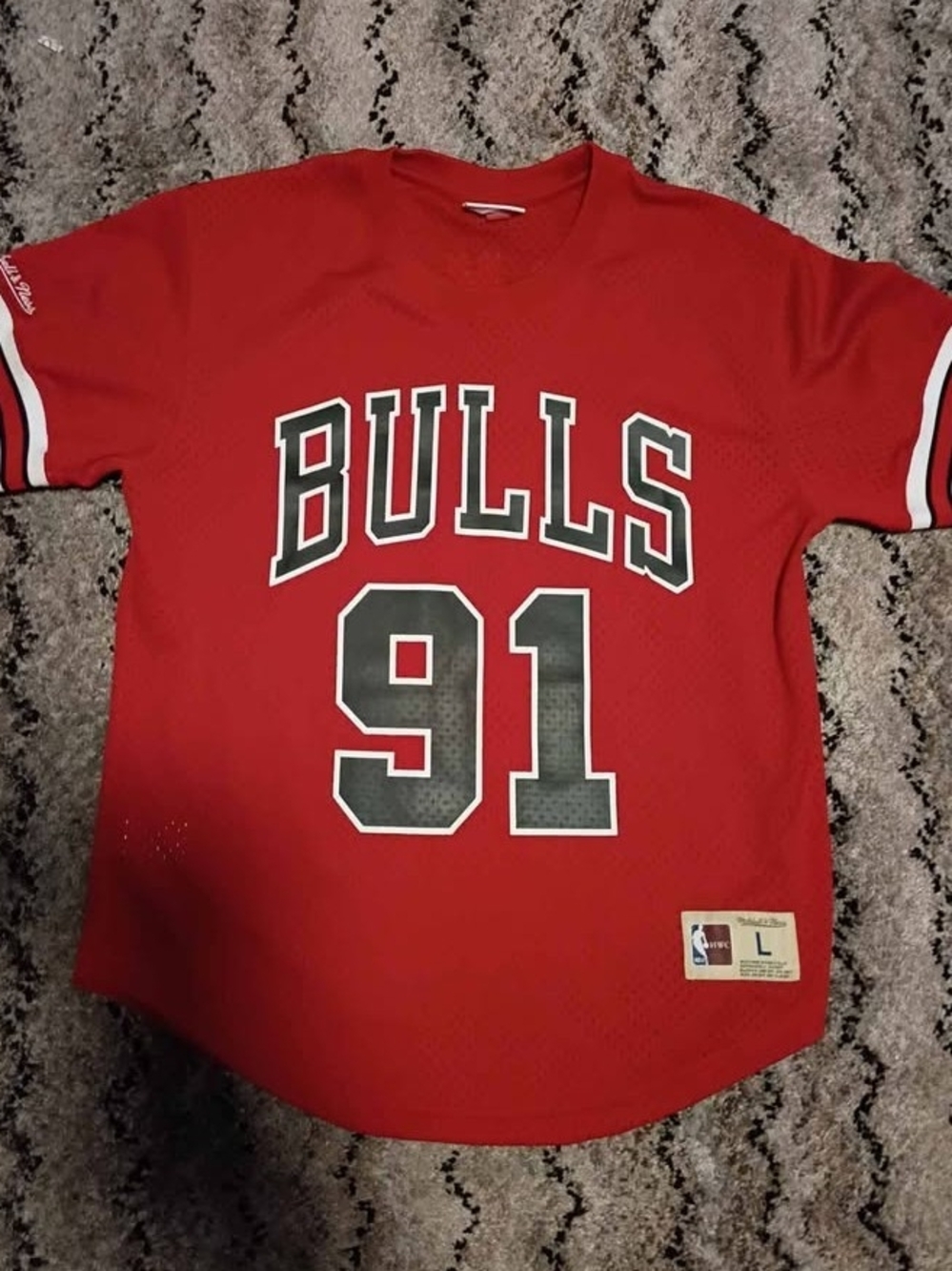 Mitchell And Ness Dennis Rodman Bulls Jersey Shirt Large